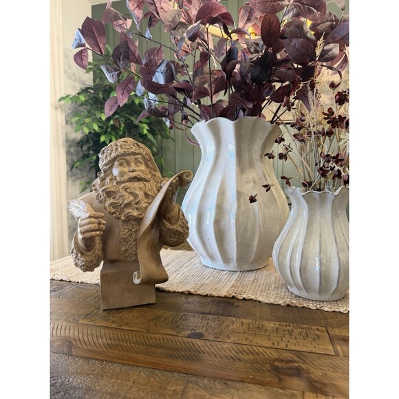 RARE 2025 Christmas LARGE Gold Santa Bust, 13.1" NEW - Picture 1 of 8